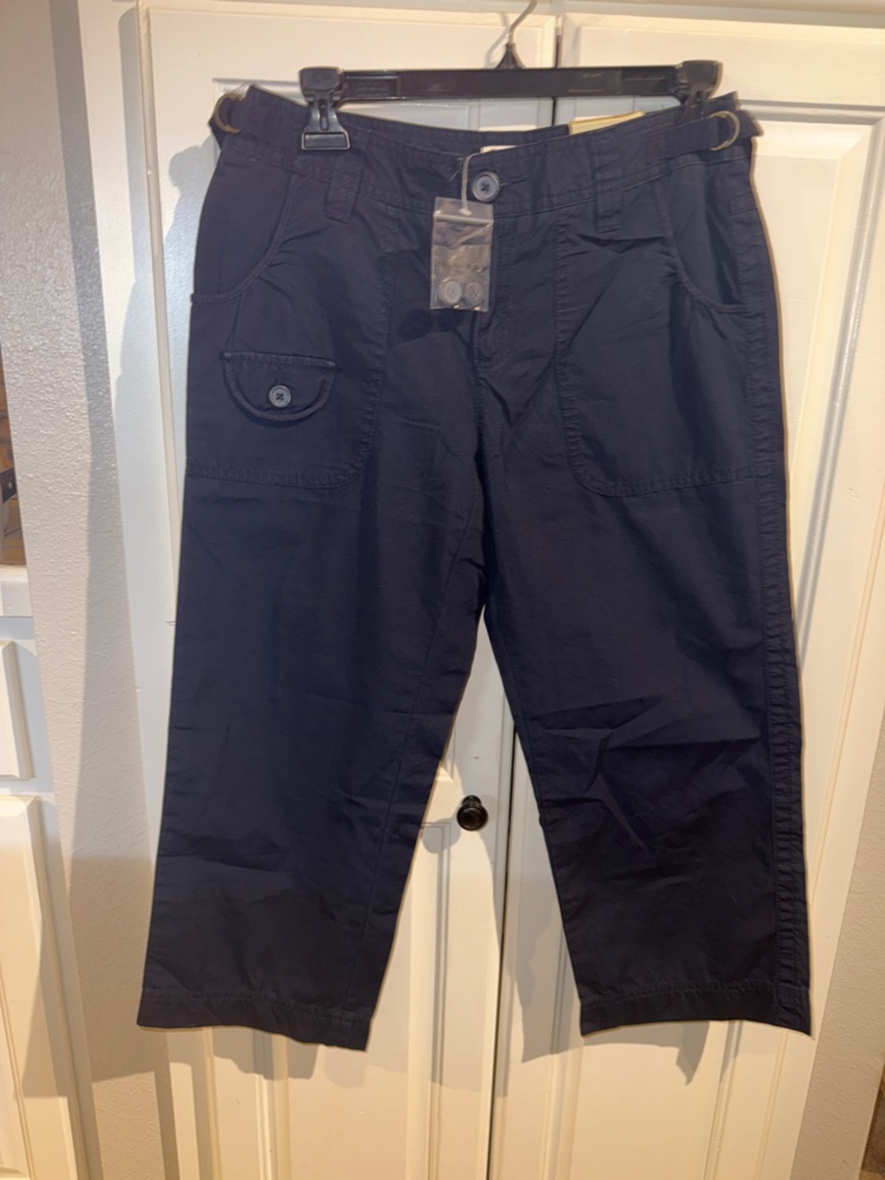 Bass Navy Cargo Crop Pants